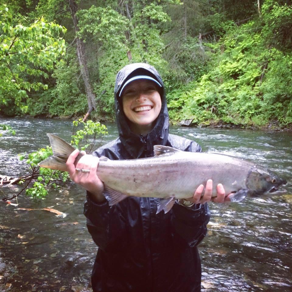 From our first weekend hanging out together. Johnny took Sheila and Anna salmon fishing on the Russian River in Alaska. 2014.