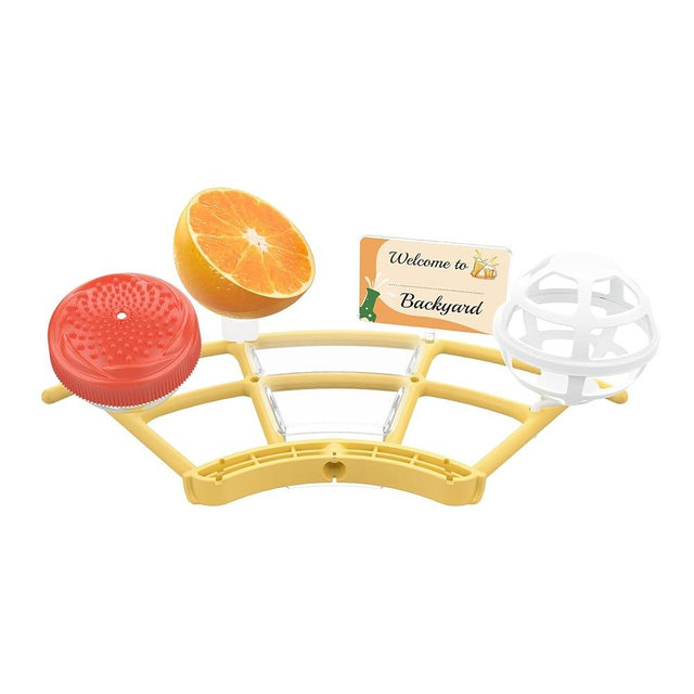 NETVUE by Birdfy Pro Perch - Wider Extension Perch to DIY Add-ons Including Suet Ball, Mini Hummingbird Feeder, Fruit Holder, Jelly Feeder and Welcome Card, Ideal for Bird Lover (Yellow)