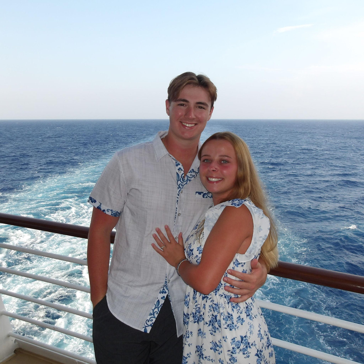 Matching outfits on the cruise