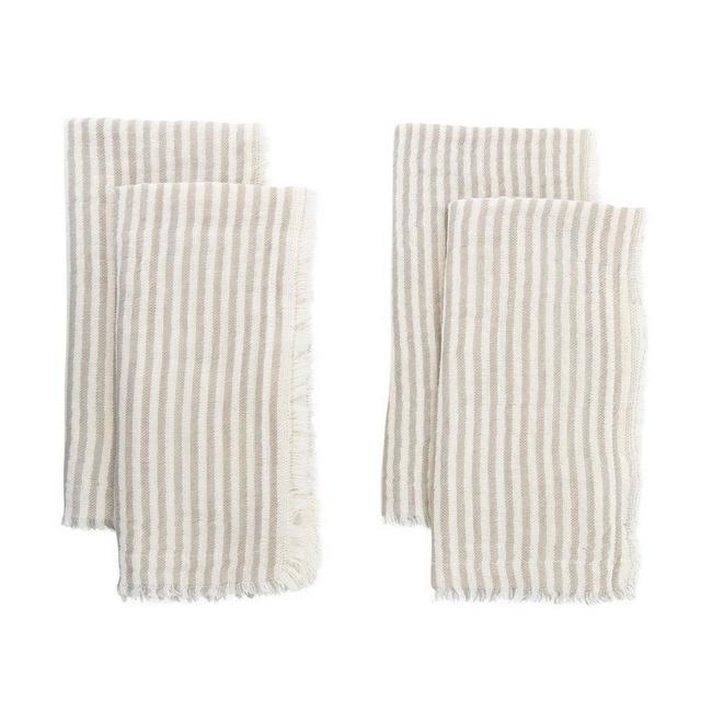 McGee & Co, Striped Fringe Napkin (Set of 4)