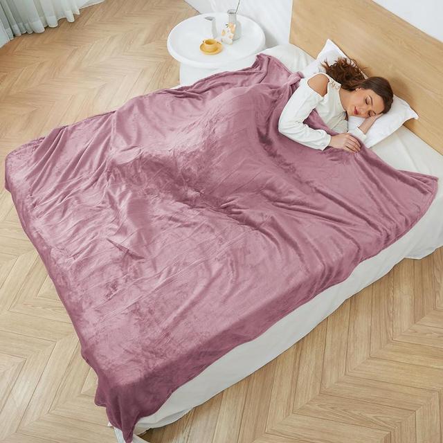 Electric Heated Blanket 72"x84" Full Size with 4 Heating Levels and 10 Hours Auto-Off Large Oversized Heating Blanket with Soft Plush Fabric for Bedding - Purple