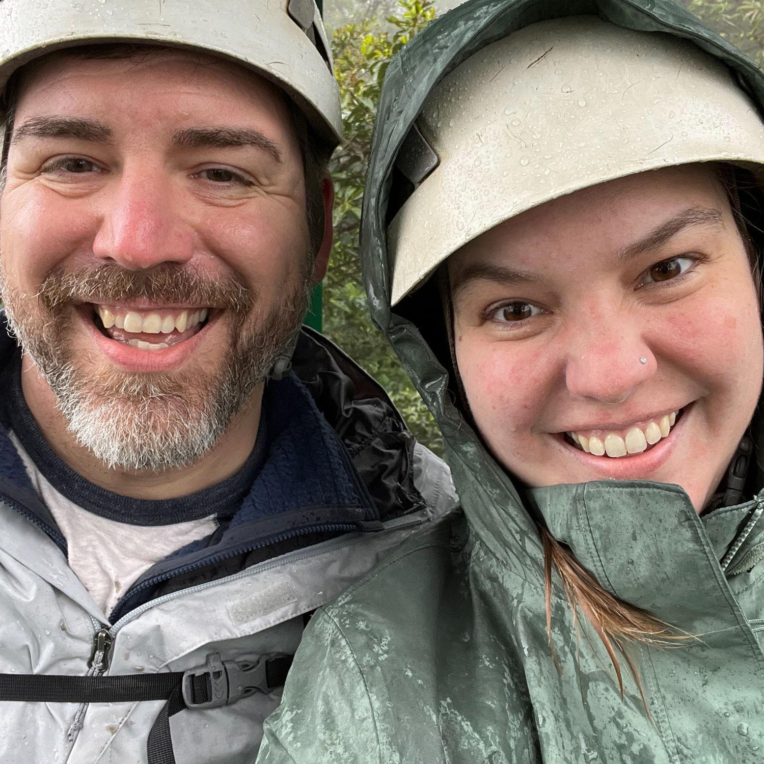 Ziplines in the cloud forest in Costa Rica. Andrew says he's glad he did it, but never again.
