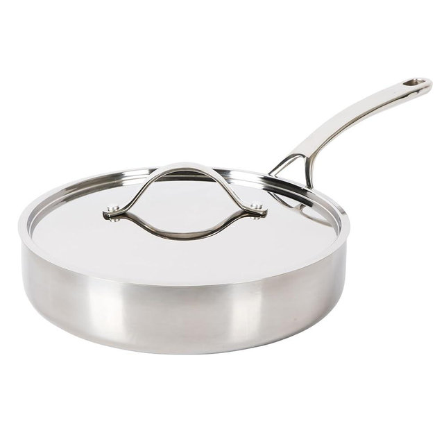 Bloomhouse - Two Time Oprah's Favorite Things Winner - 10 Inch Triply Stainless Steel Fry Pan W/Lid W/Non-Stick Non-Toxic Pro Ceramic Interior Frying Pan