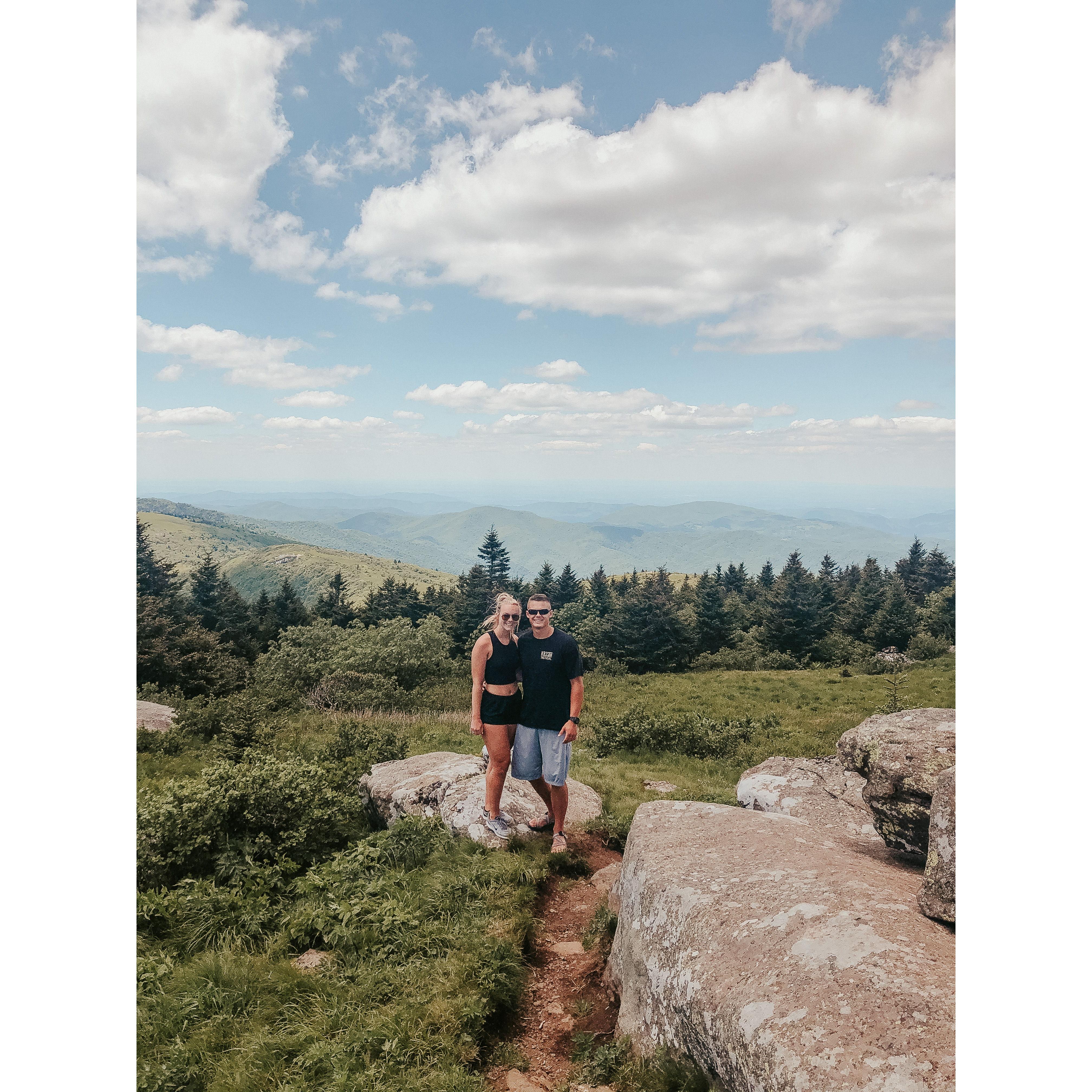 This was their one year anniversary trip to Roan Mountain!