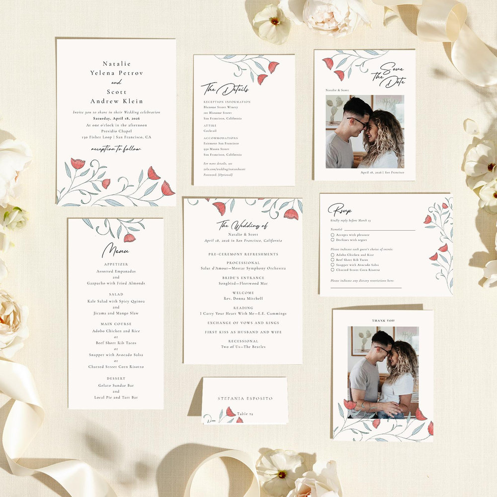 Sinfonia Classic | Off-White | Zola Wedding Invitations