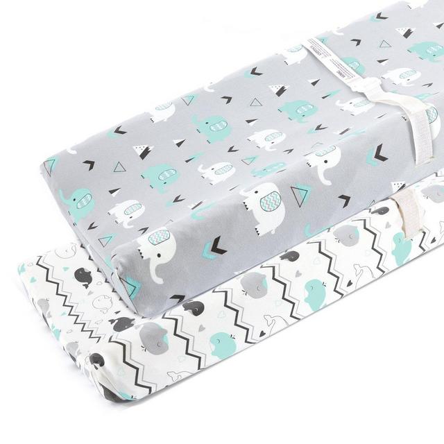 Stretchy Changing Pad Covers - Elephant & Whale