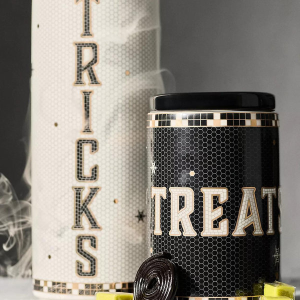 The Bistro Tile Stoneware Canister: Halloween Edition