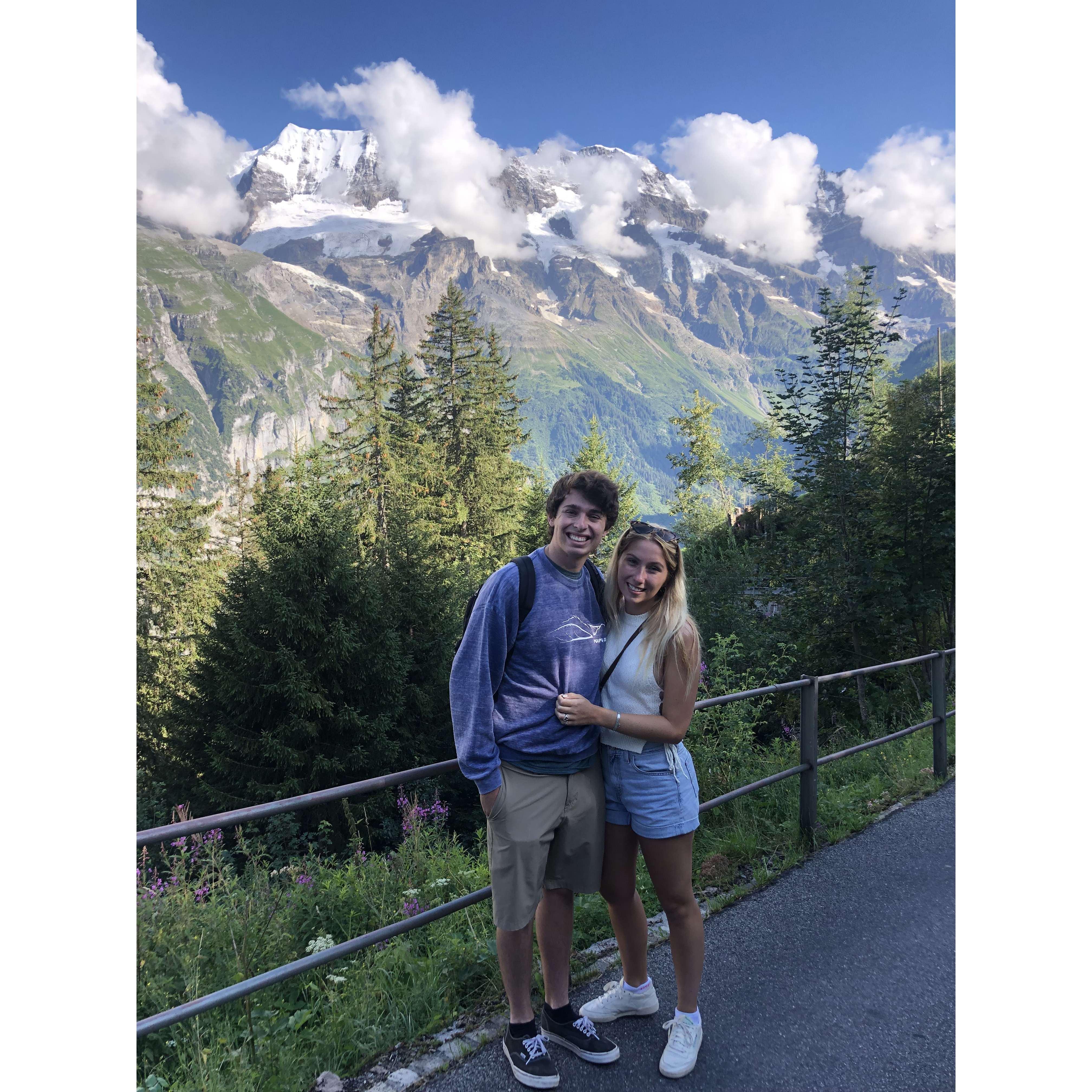 Hiking down the Swiss Alps together and saying, "Hi" to the stray kittens along the way!