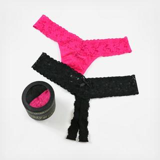 2-Piece Naughty & Nice Open Pannel & Low Rise Thong Set