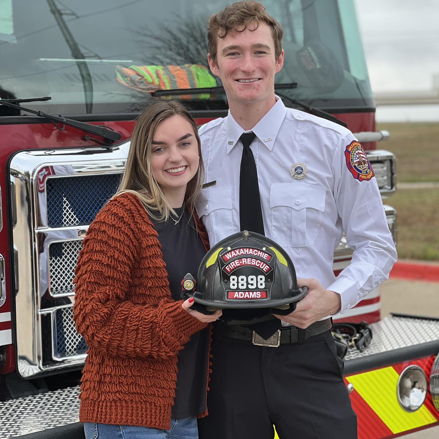 Alex’s official “Helmet Shield” ceremony