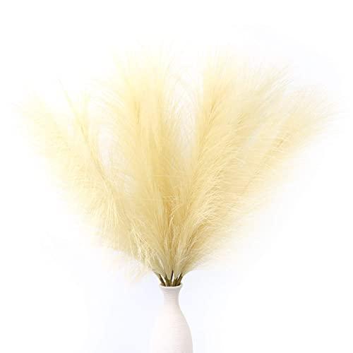 12 PCS Artificial Pampas Grass,24” Faux Reed Plumes for Home Wedding Decor Flower Arrangement and Vase Fillings