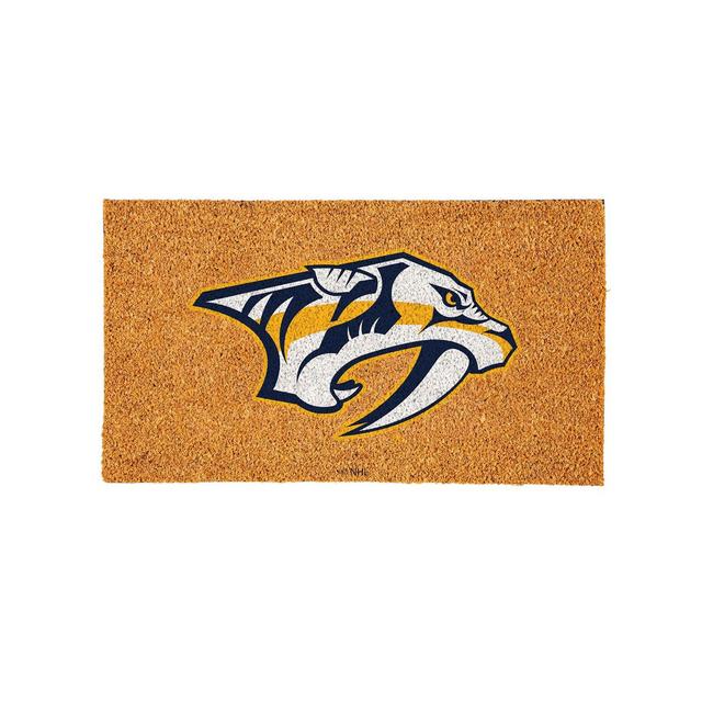 EvergreenNHLNashville Predators Logo Natural Coir 28 x 16 Inches Indoor Outdoor Doormat