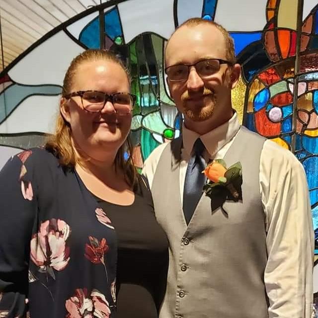 Our first photo together in June 2019.