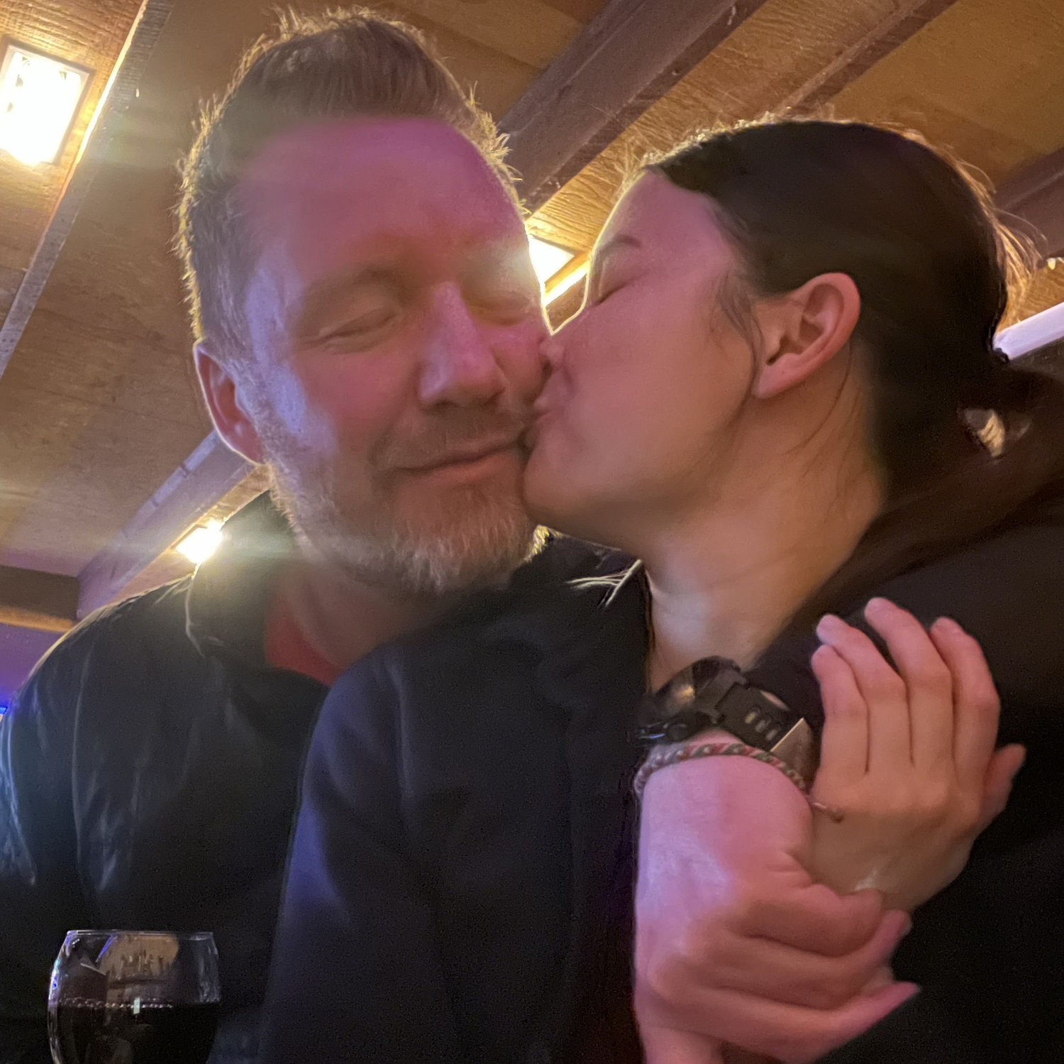 We said I love you the first time at the ratskeller in government camp
