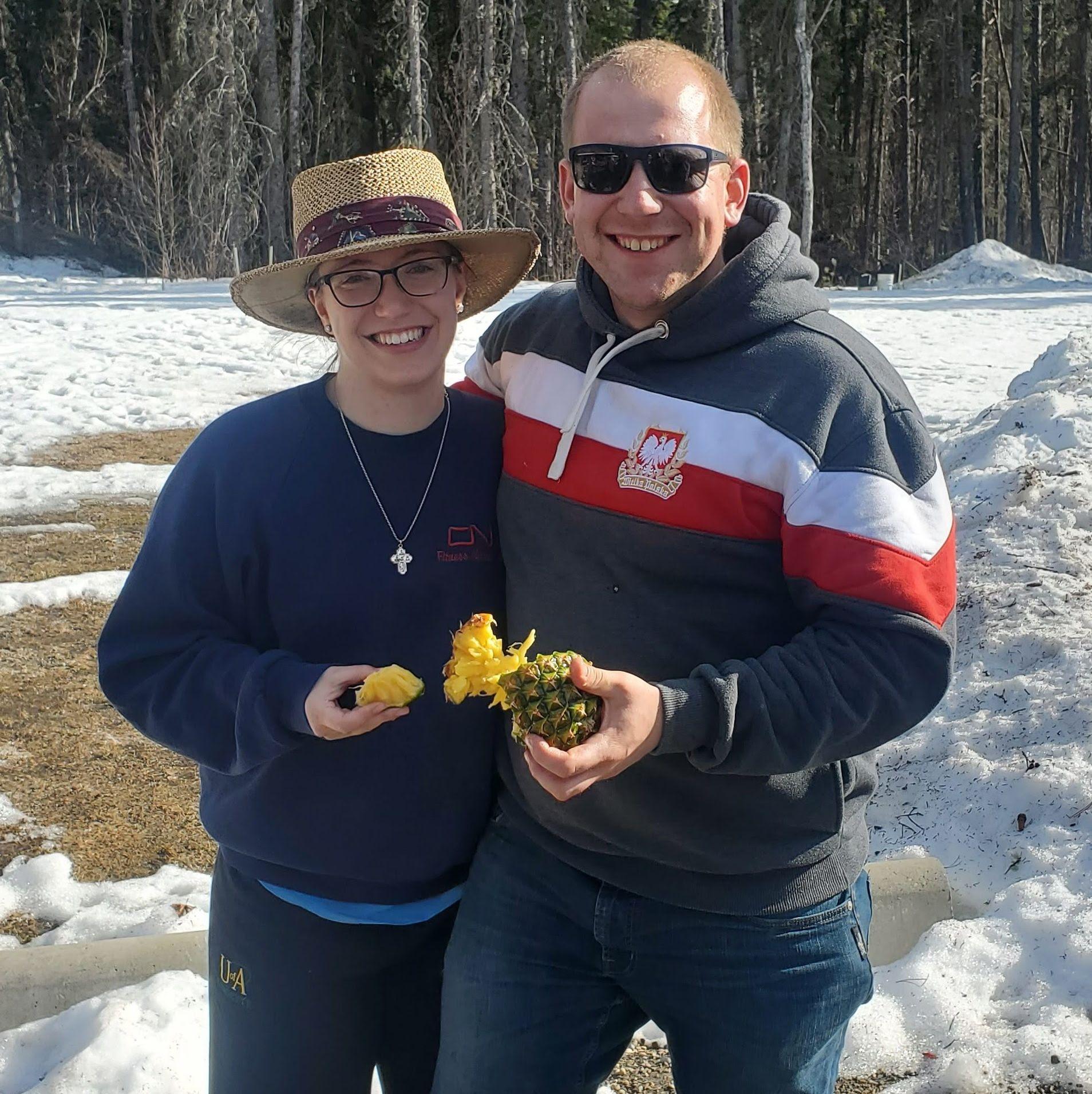 Adam's first time at One Island Lake, BC - with pineapple! April 2021