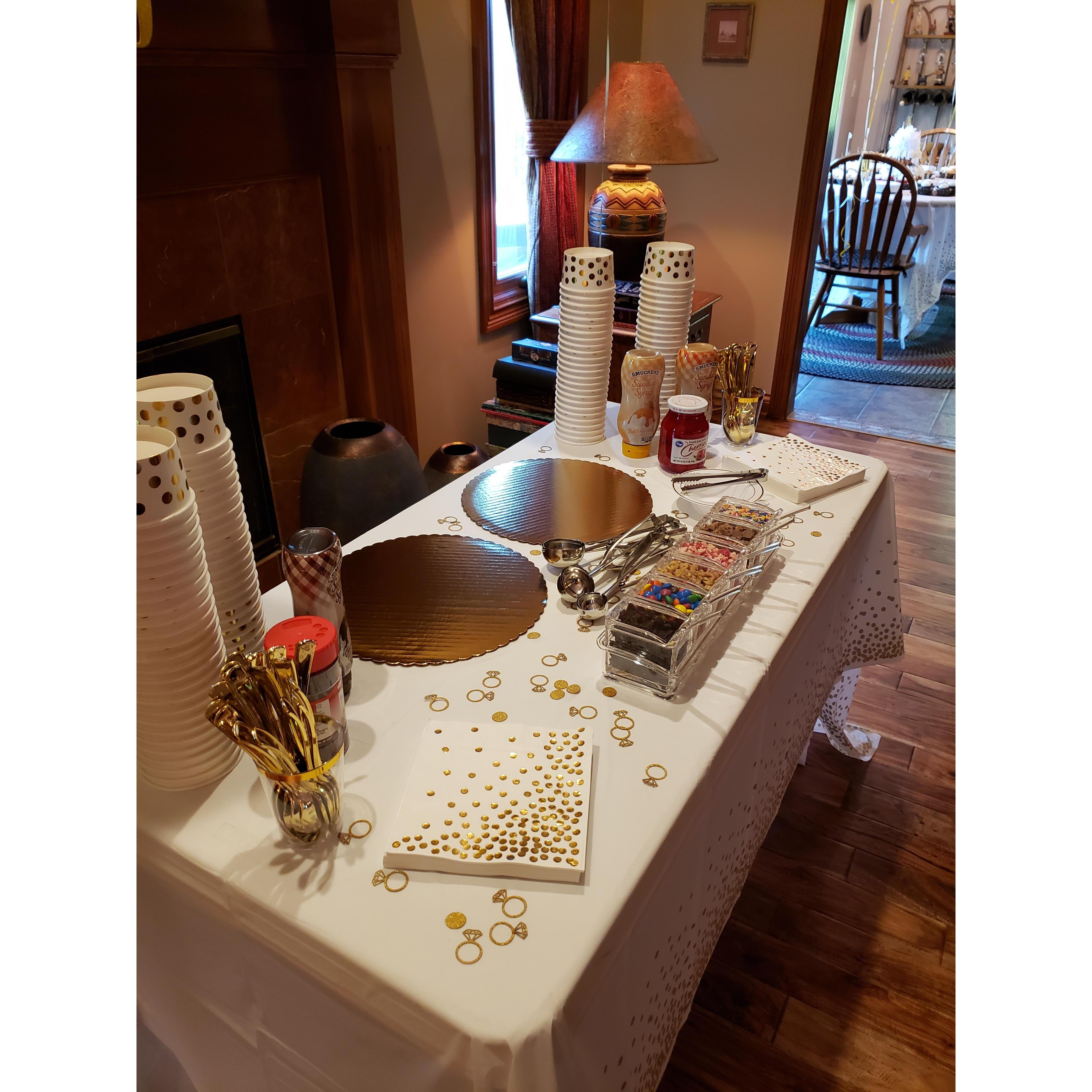 Engagement Party! - Ice cream table!