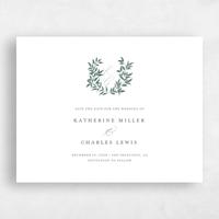 White Wedding Save the Date - Willow Landscape