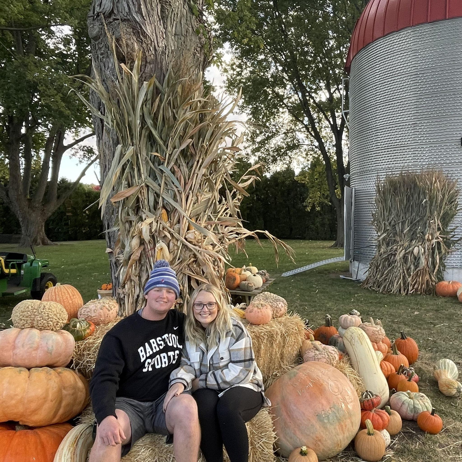 Our first pumpkin patch together... and almost 4 years later, we got engaged at a pumpkin patch!