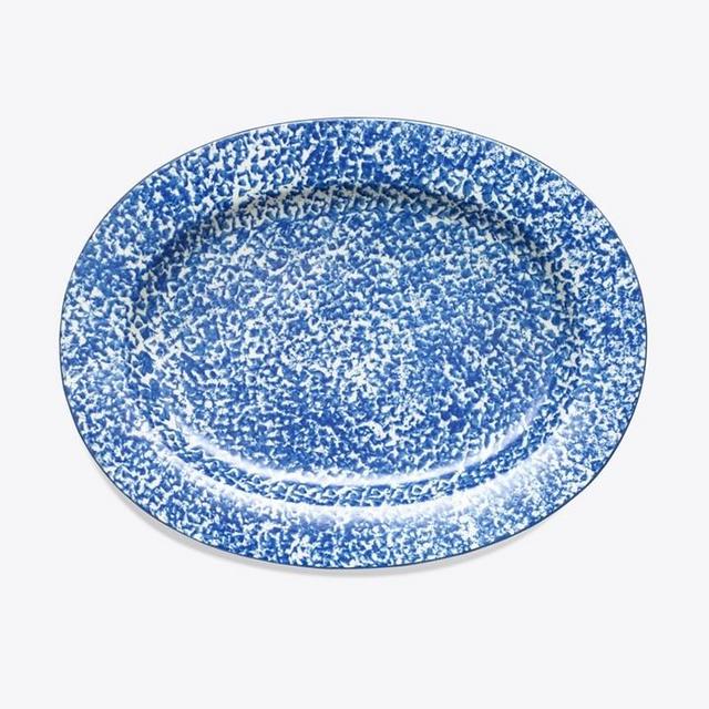 TORY BURCH SPONGEWARE OVAL SERVING PLATTER
