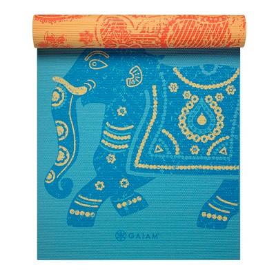 Gaiam Premium Reversible Yoga Mat - Orange/Blue (6mm)