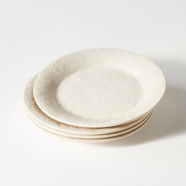 4pc 8.75" Stoneware Salad Plates Cream - Threshold™ designed with St