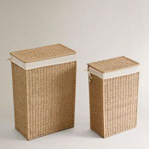 ZARA HOME FABRIC-LINED LAUNDRY HAMPER 25.2"