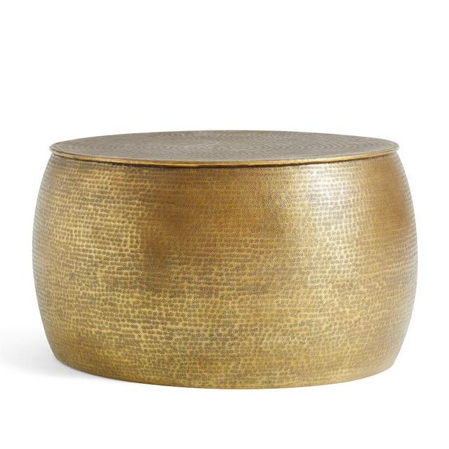 Bermuda Hammered Brass Coffee Table