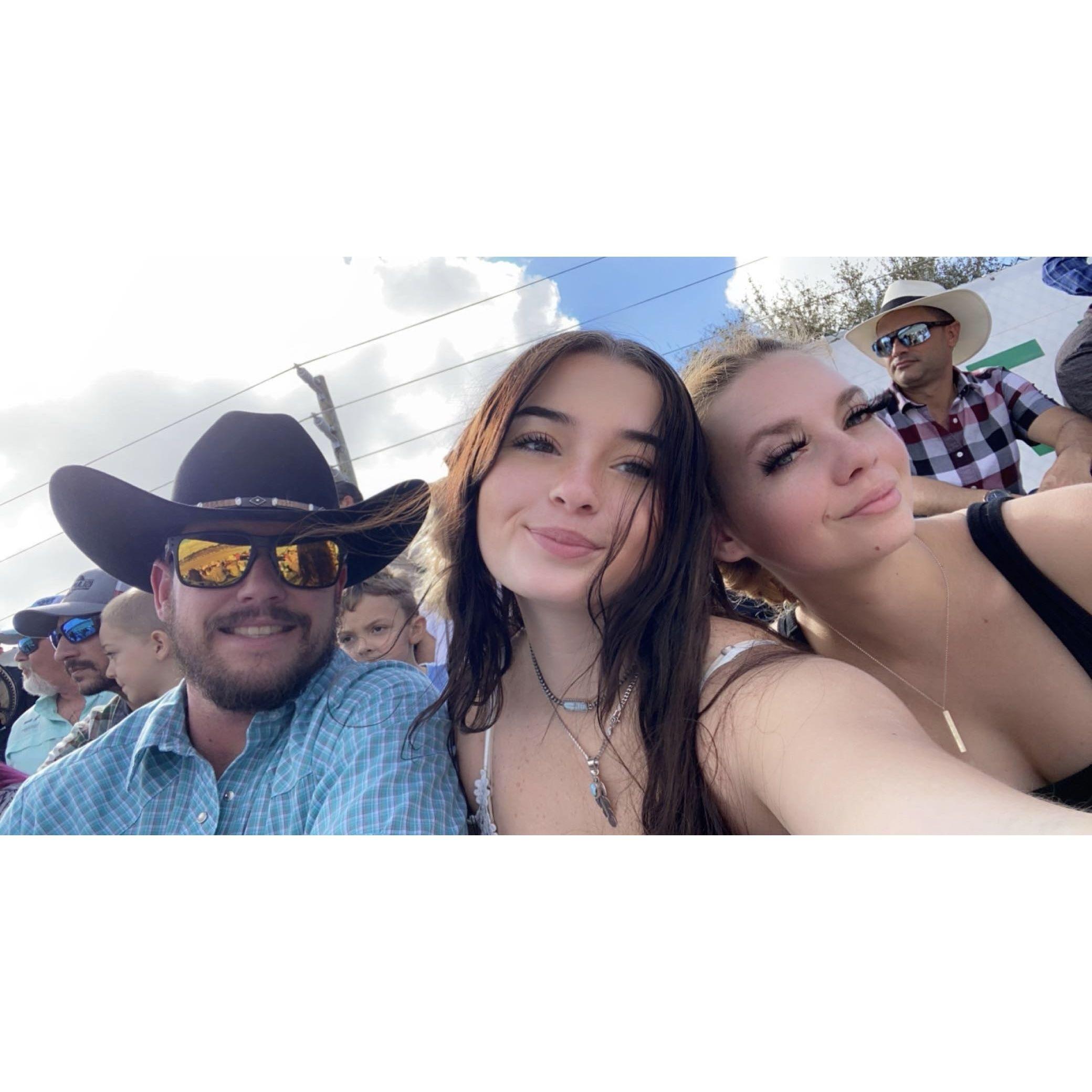 At The Homestead Rodeo with our friend Charlotte!