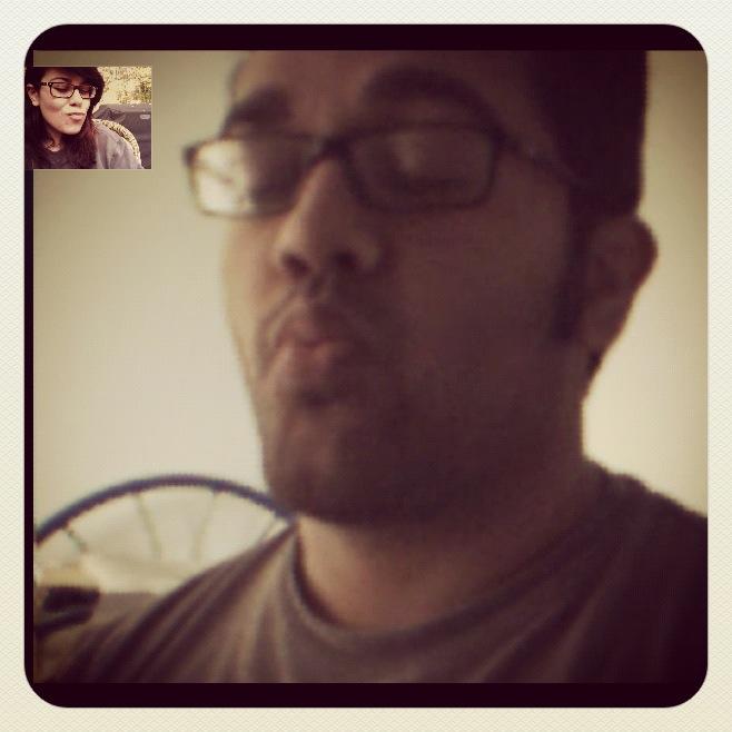 A screenshot from one of our first video chats.