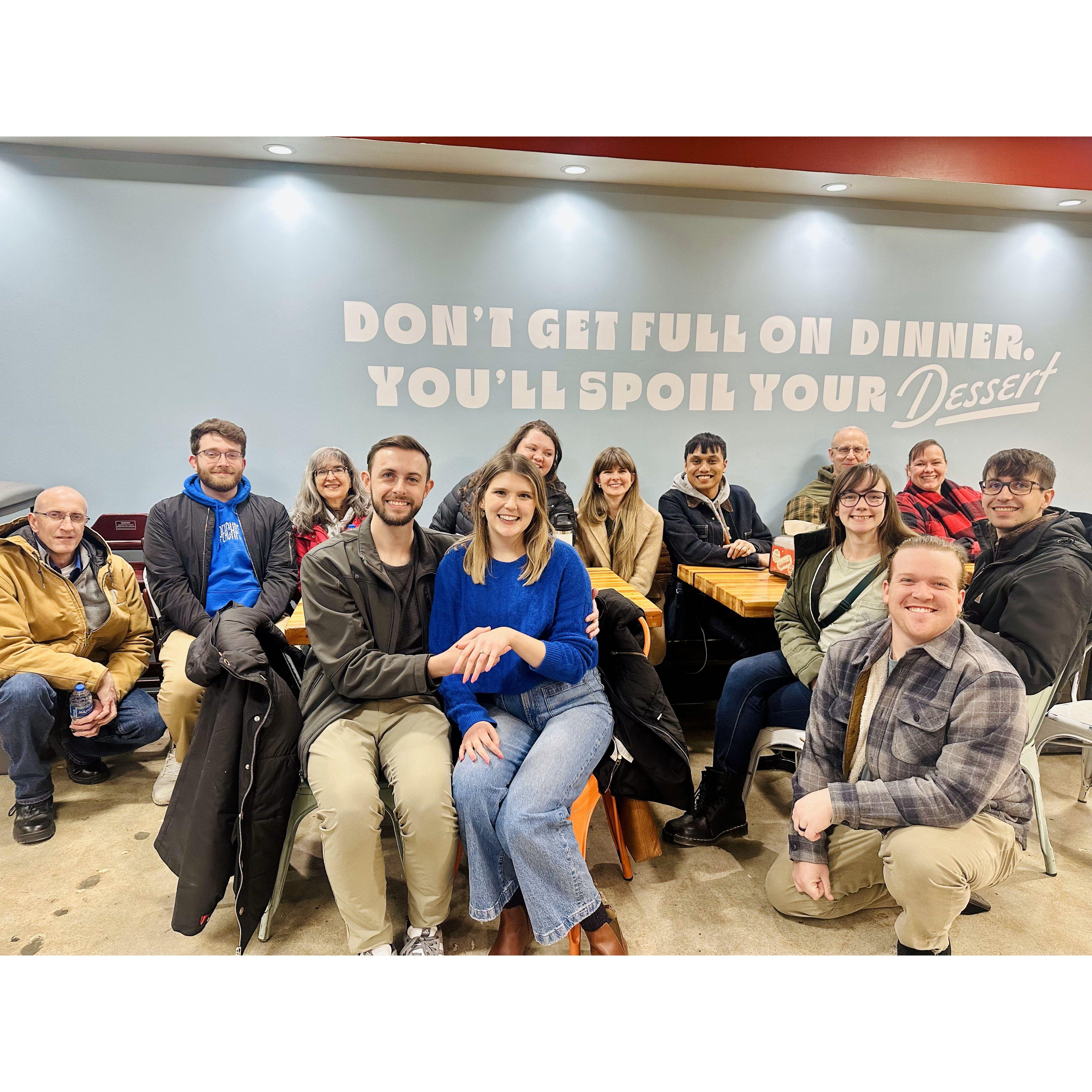 Celebrating with loved ones at Betty Rae's!