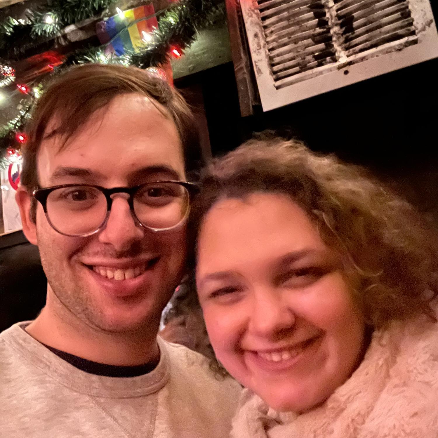 Singing our hearts out at our favorite bar - Marie's Crisis.
