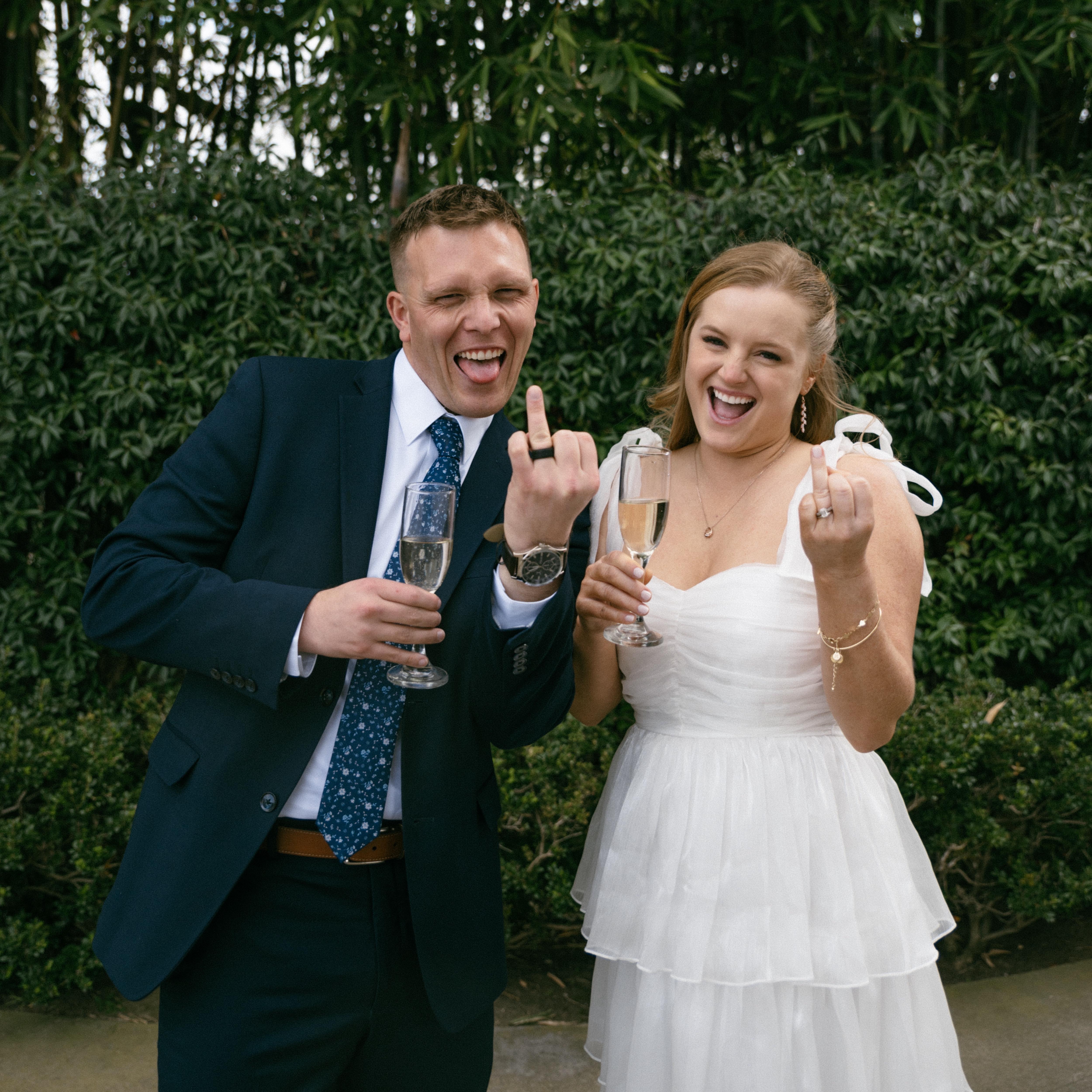Our courthouse wedding. We couldn't wait!