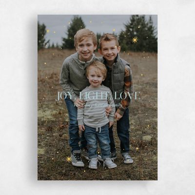 Light Teal, Blue Holiday Card - Halferty Foil
