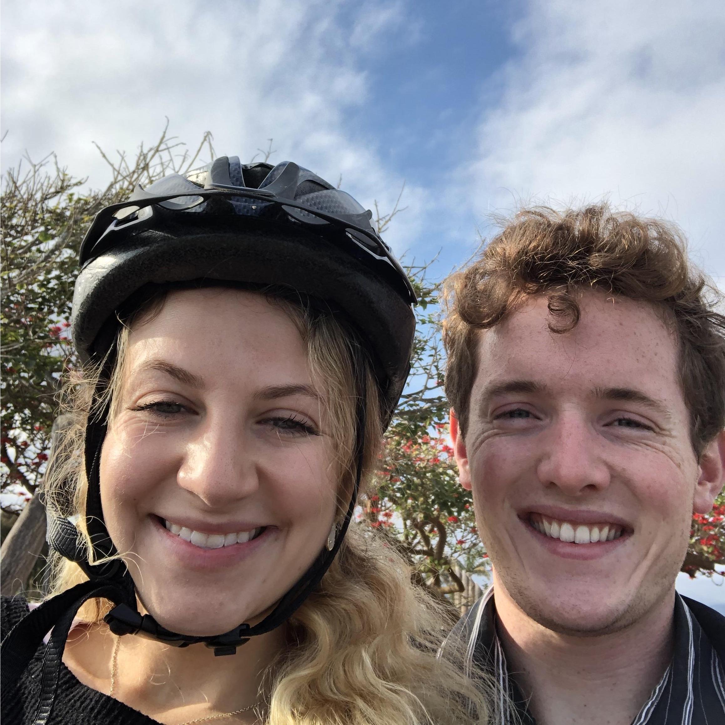 We went to Santa Barbara for Jasmine's birthday and didn't wipe out on our bikes!