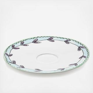 Midnight Flowers Blossom Saucer Soup Bowl by Marni, Set of 2