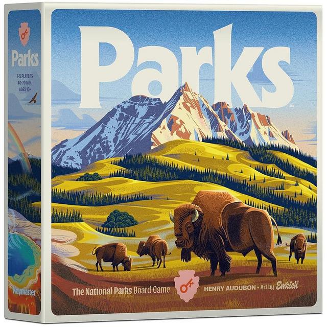 Keymaster Games Parks (2nd Edition) | Base Camp | Beautiful Strategy Game for Families, Adults, Kids or Solo | Explore Nature and The Outdoors by Hiking The US National Parks | Ages 10+ | 1-5 Players