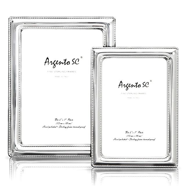 Argento "Double Bead" Sterling Silver Frame, 4" x 6"