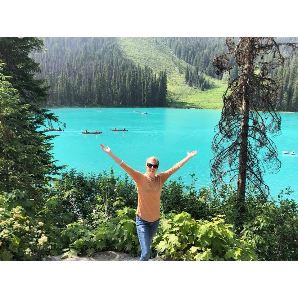 Next, Ryan took Danielle to Emerald Lake, which is now where they plan to get married! They just fell in love with ELL. They also swam in the glacier fed lake that you see right behind Danielle.