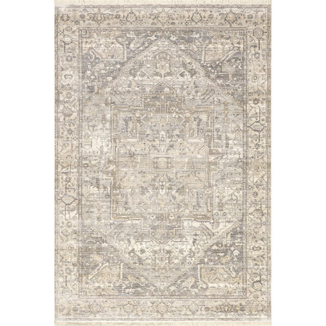 Nuloom Harriet Medallion 2x3 Accent Indoor Area Rug for Living Room Bedroom Dining Room Entryway Kitchen, Neutral/Beige