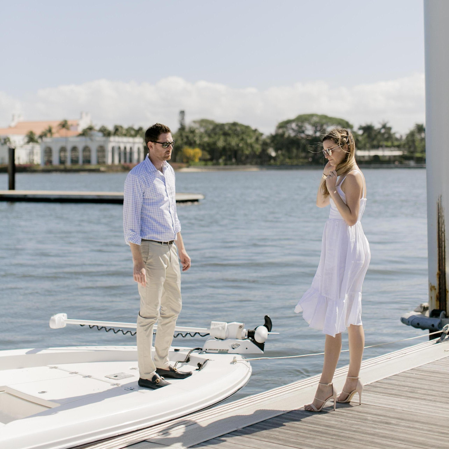 Standard quarrel over how best to tie up the boat