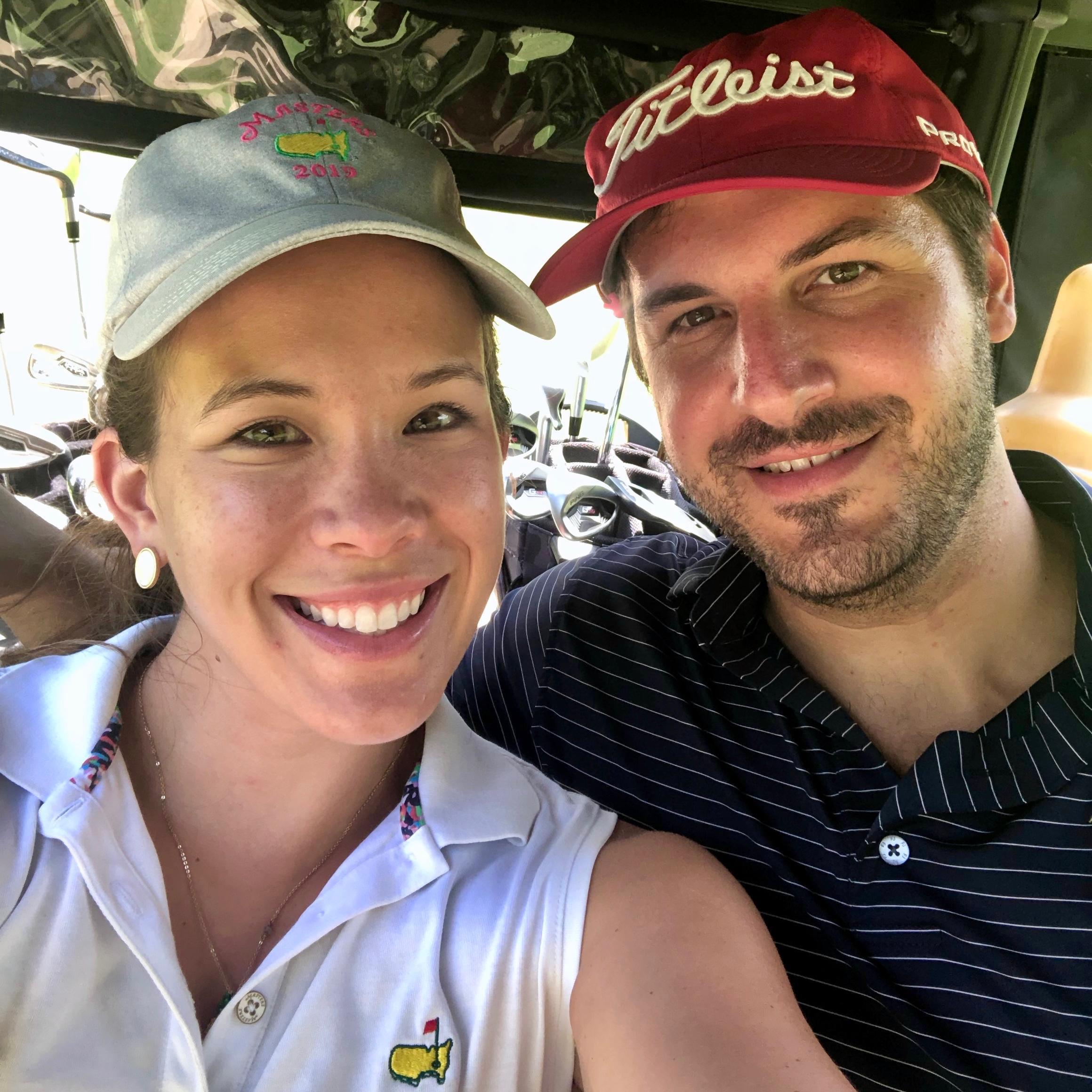 Lots of fun golfing! (don't look at our scorecards)