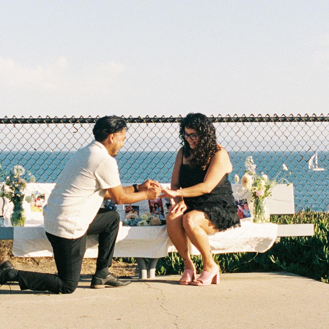 He proposed where we had our first date!