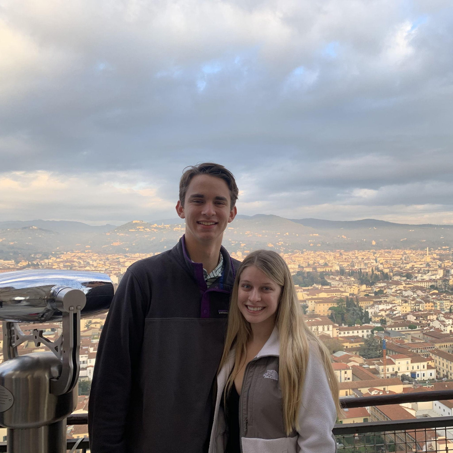 November 2021 — Atop the Duomo in Florence, where Parker made the trip from Barcelona to spend a weekend with Kayla while they were both studying abroad.