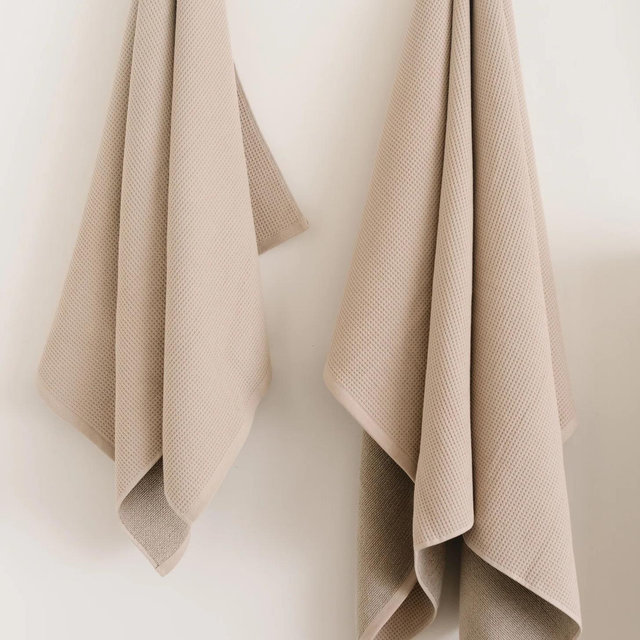Waffle Bath Sheets (XL) in SAND
