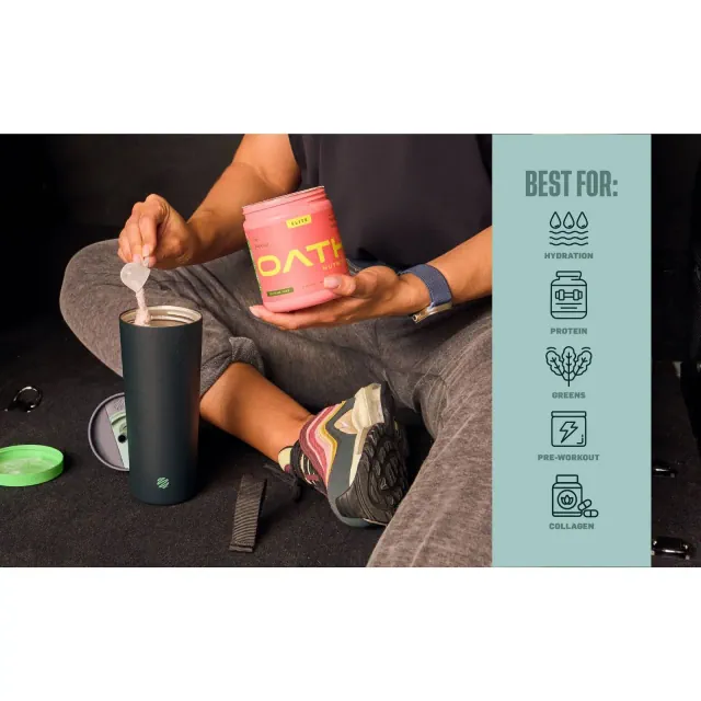 BlenderBottle 24oz Stainless Steel Strada Straw Tumbler - Sage Green