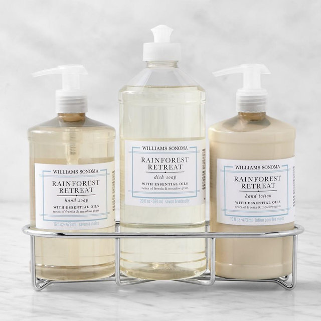 Williams Sonoma Rainforest Retreat Hand Soap, Dish Soap & Lotion 4-Piece Kitchen Set