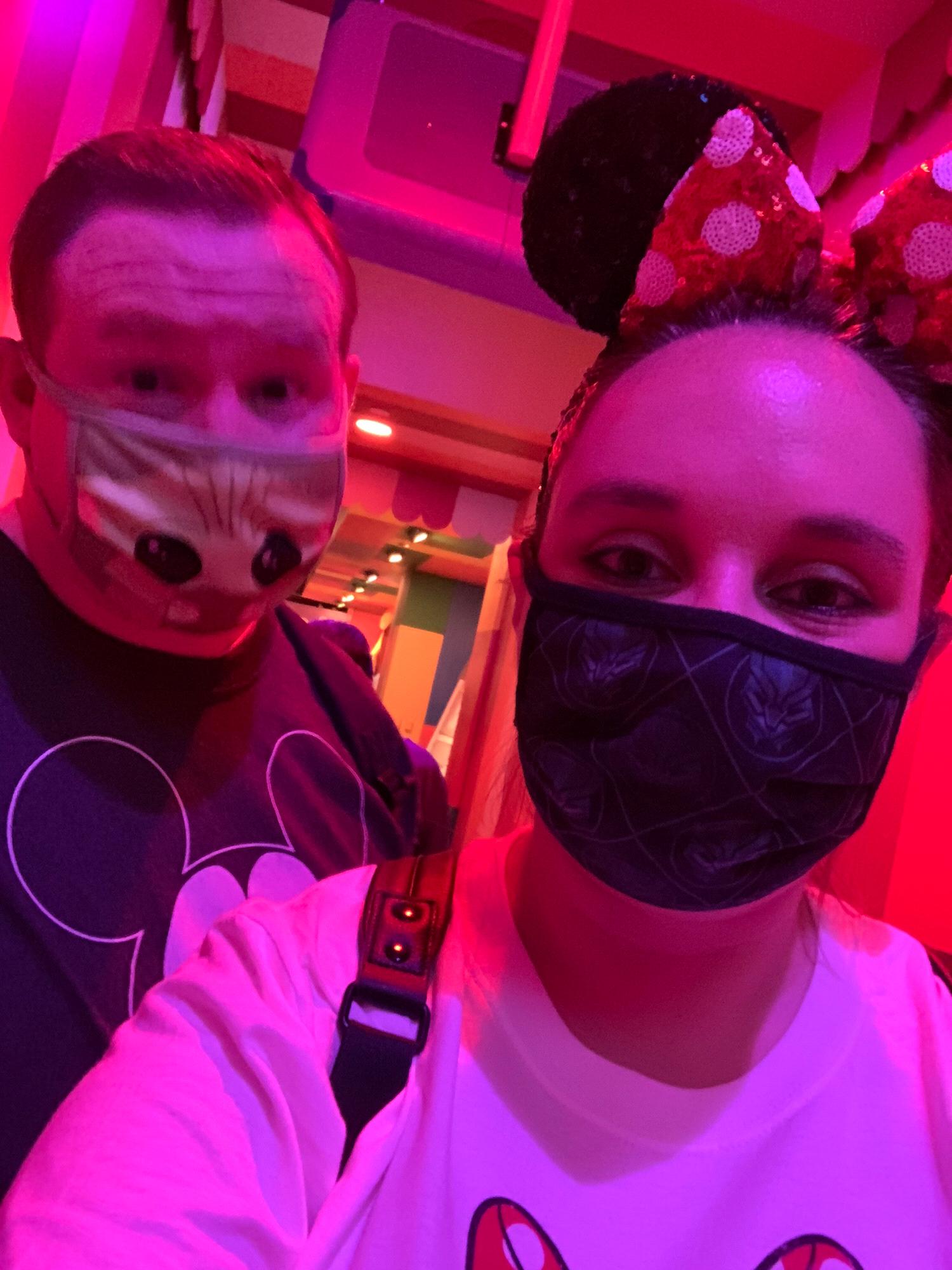 Our first time back in a theme park together in five months because of the pandemic and park closure.  We had so much fun at Hollywood Studios, and got to ride Mickey and Minnie's Runaway Railway!