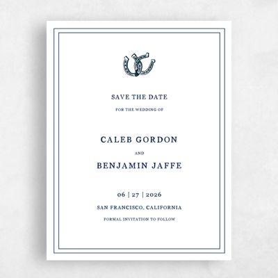 White Wedding Save the Date - Marana Portrait