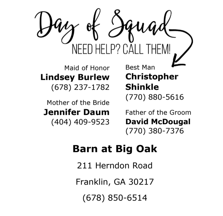 The Wedding Website of Emily White and Jack McDougal