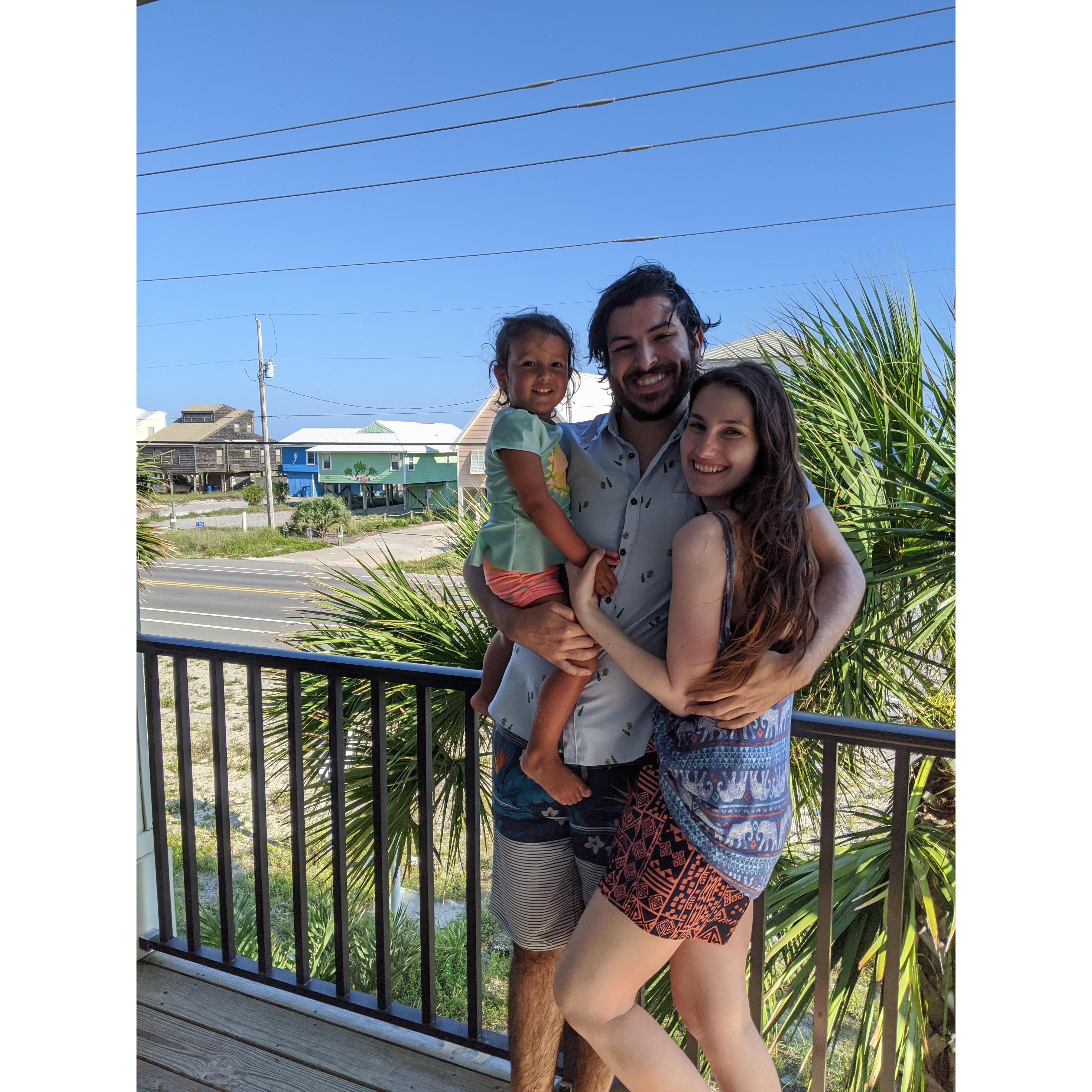 Gulf Shores with flower girl Gaby